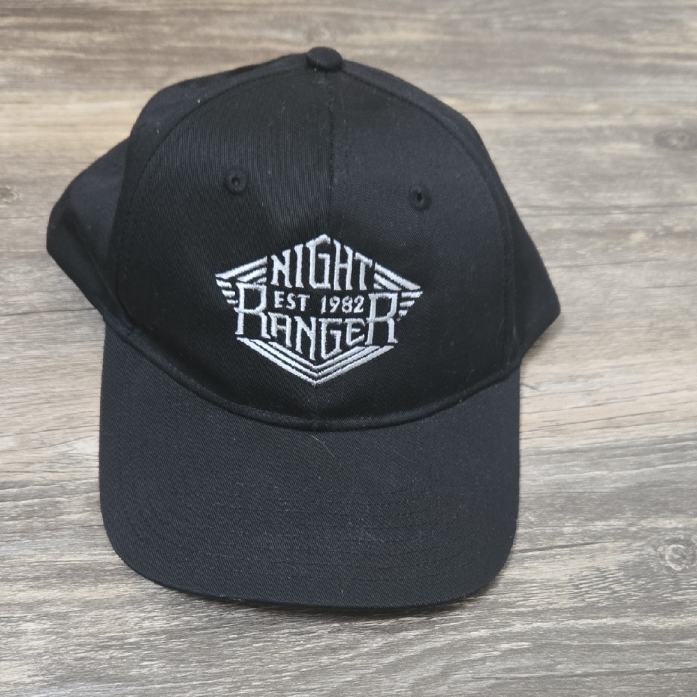 Night Ranger Black Embroidered Baseball Cap